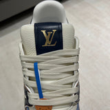 Trainer White and Navy Blue