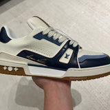 Trainer White and Navy Blue
