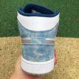 AJ1 MID French Blue Fire Red