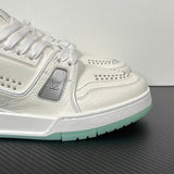 Trainer White and Mint Green