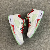 AJ 5 Low  Clot co branded white silk
