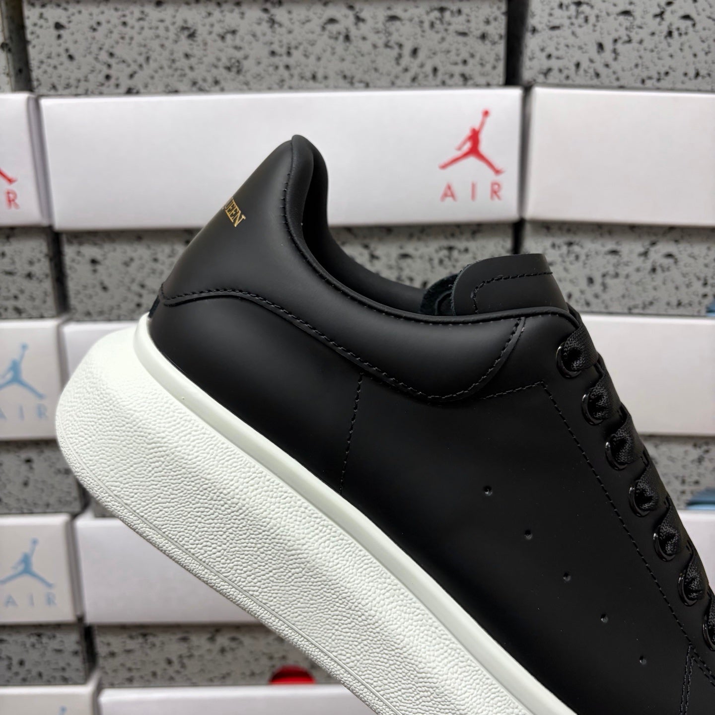 Alexander McQueen Black & White Drip Sneakers