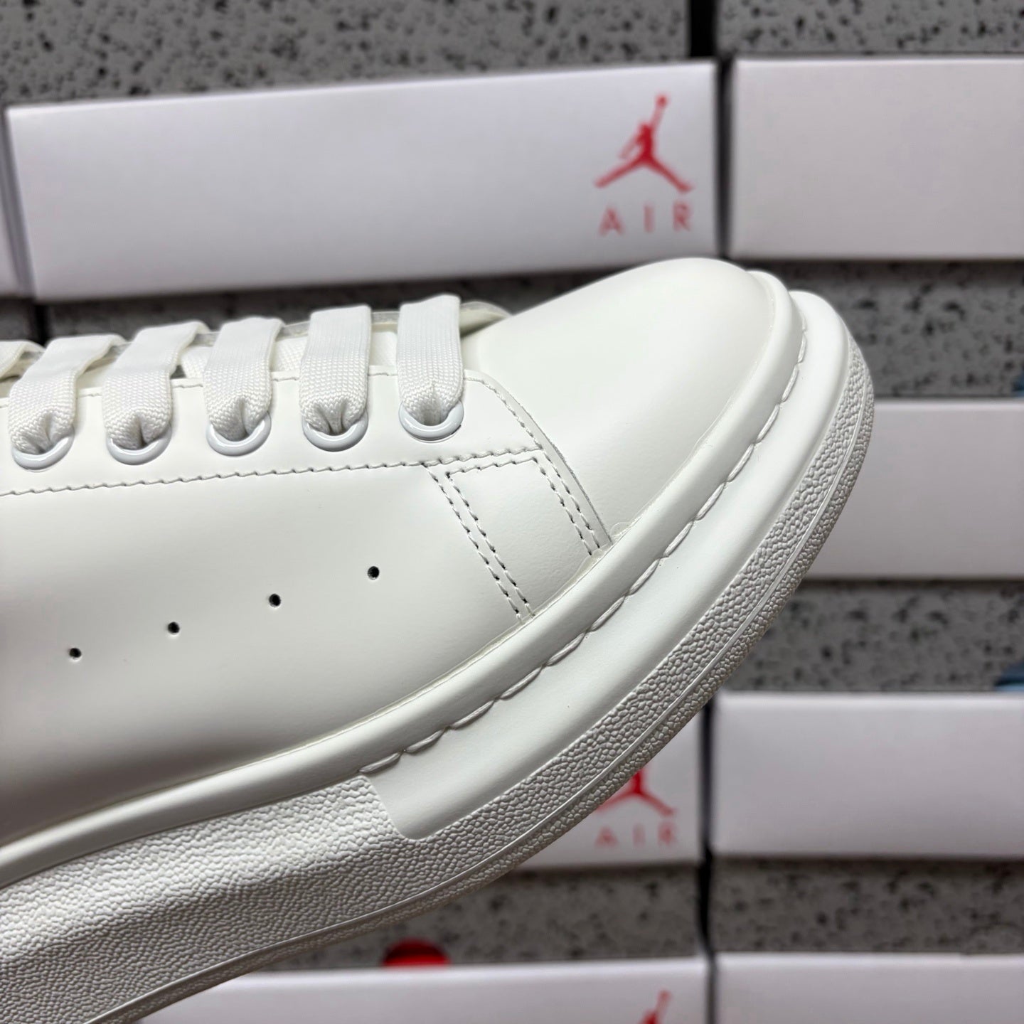Alexander McQueen Silver & Red Drip Sneakers