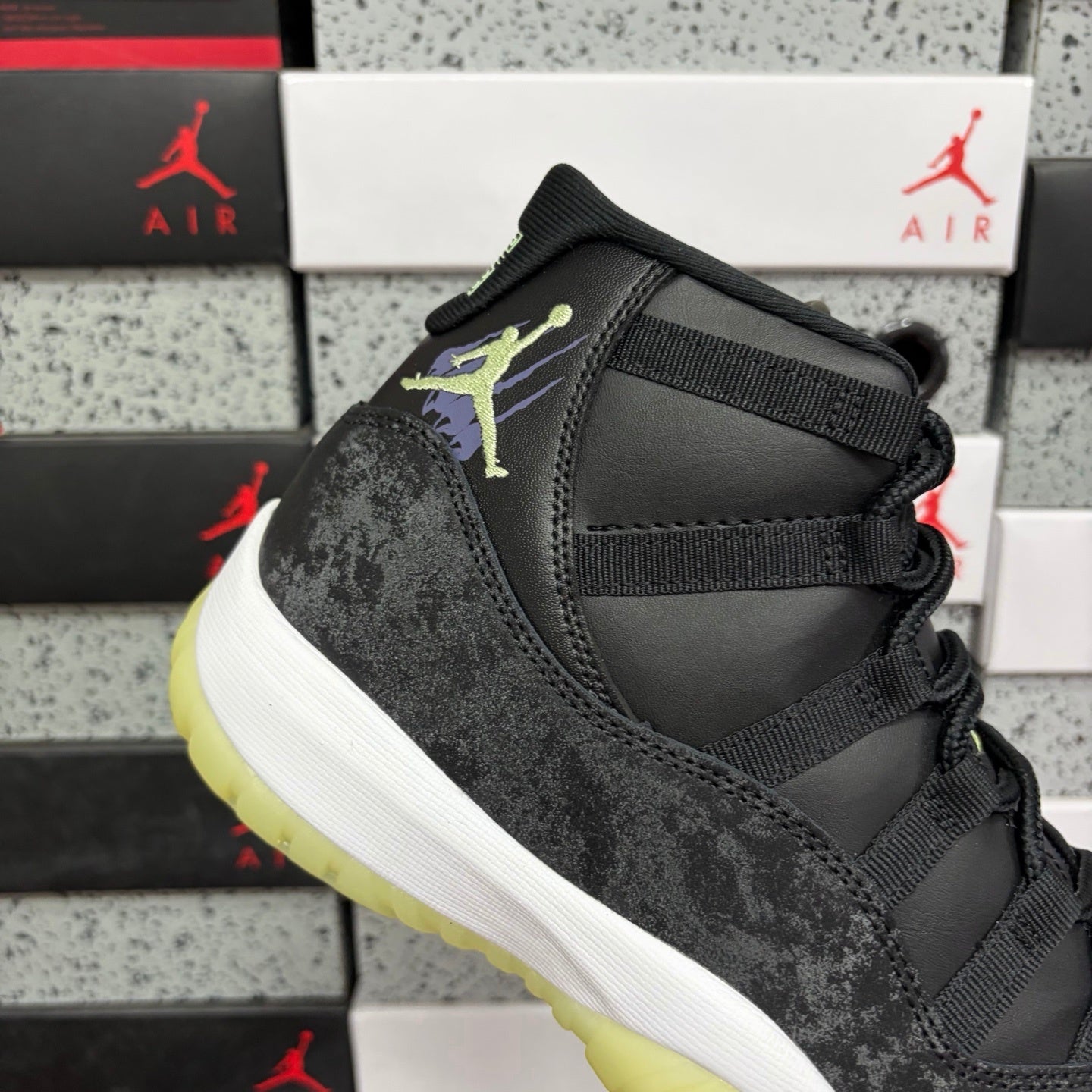 AJ11 Retro Black Barely Volt Dark Raisin