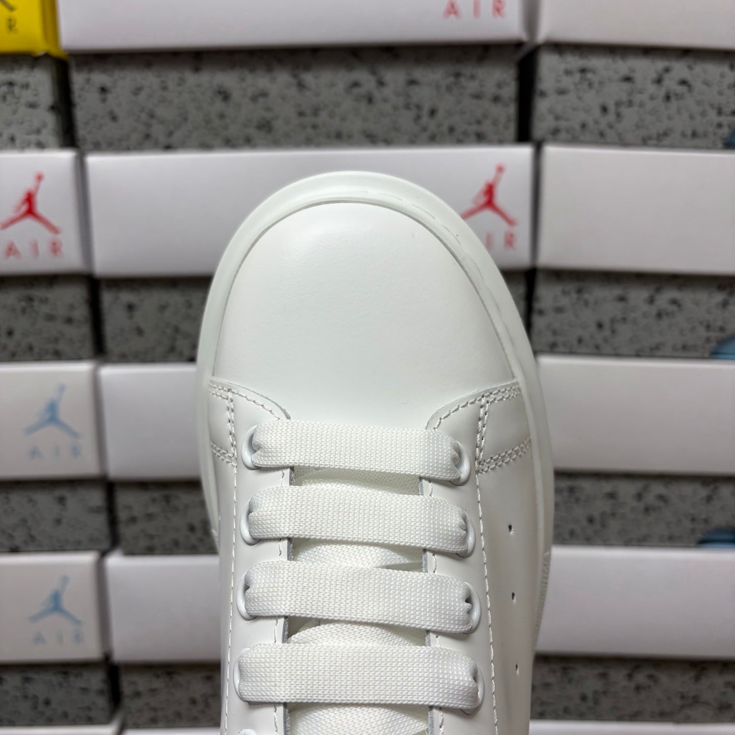 Alexander McQueen Grey Suede Drip Sneakers