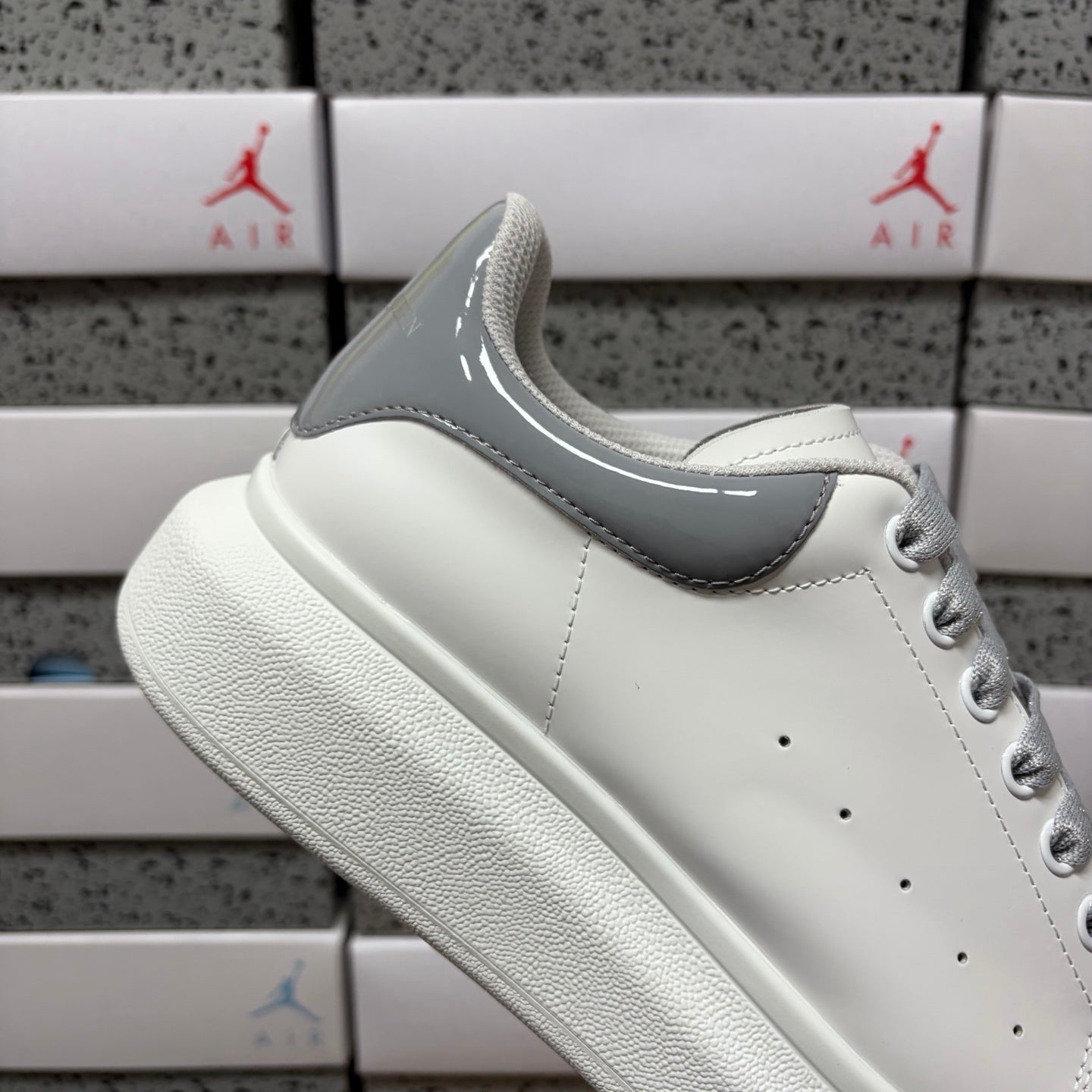 Alexander McQueen Metallic Silver Drip Sneakers