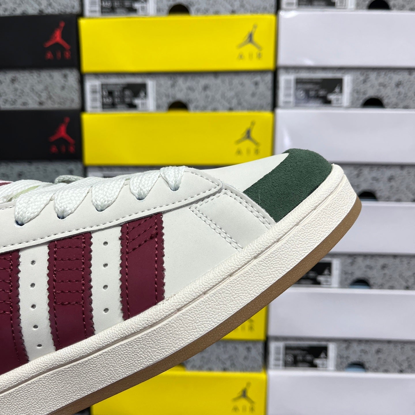 Campus White Burgundy