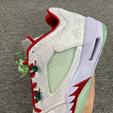 AJ 5 Low  Clot co branded white silk