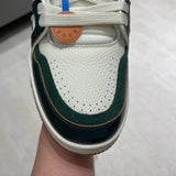 Trainer White and Dark Green