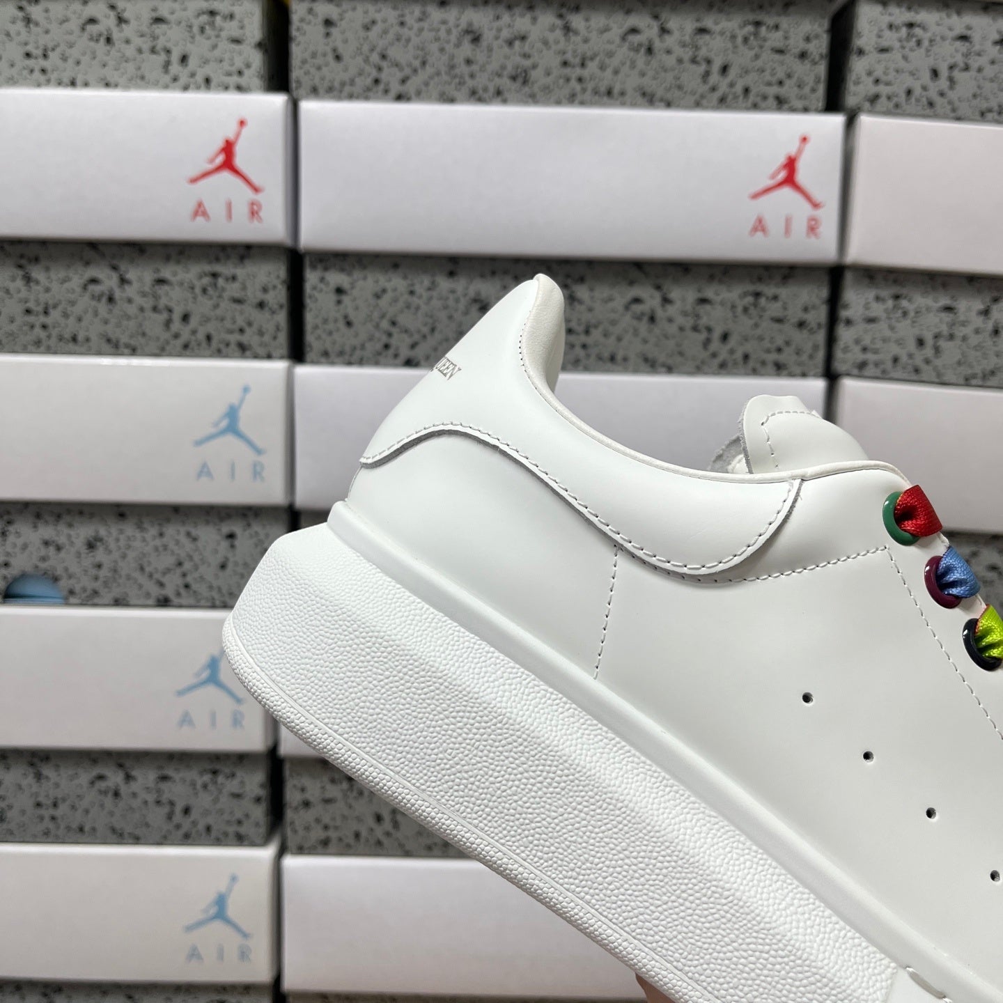 Alexander McQueen Front Rainbow Drip Sneakers
