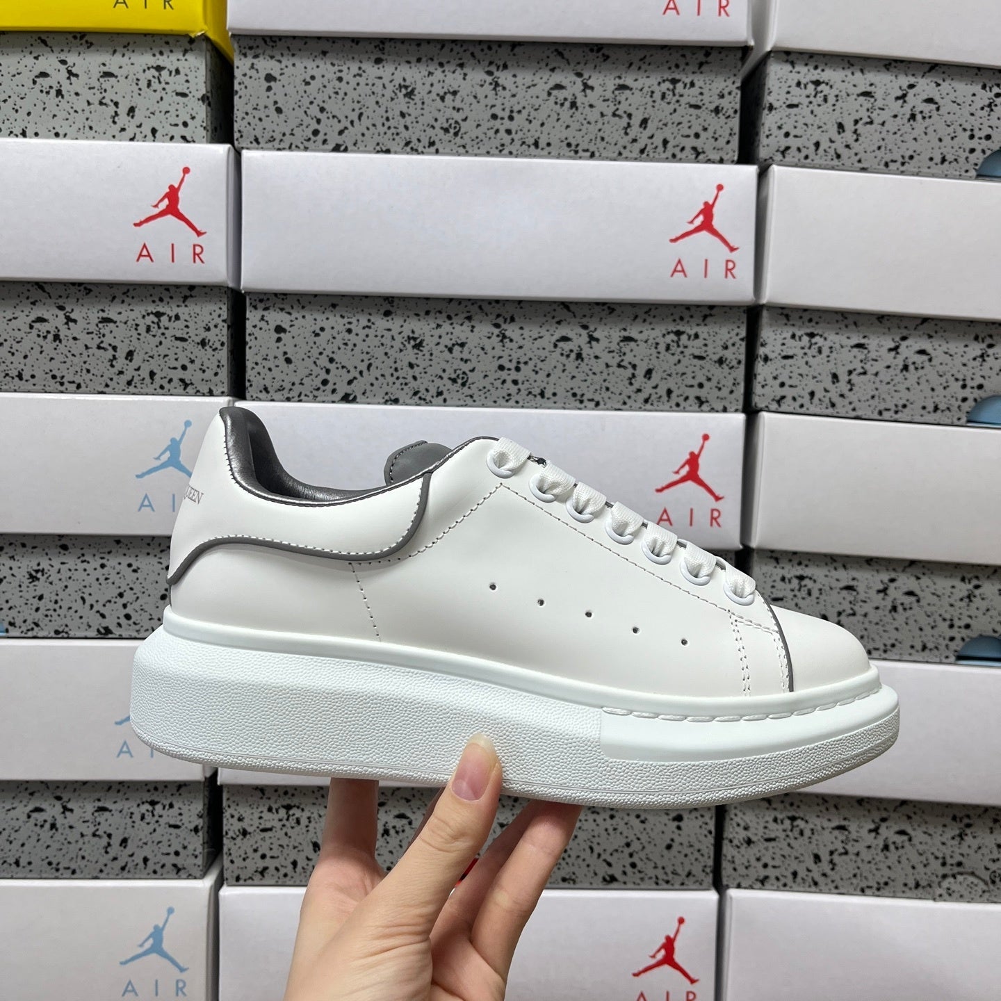 Alexander McQueen Dark Shadow Silver Drip Sneakers