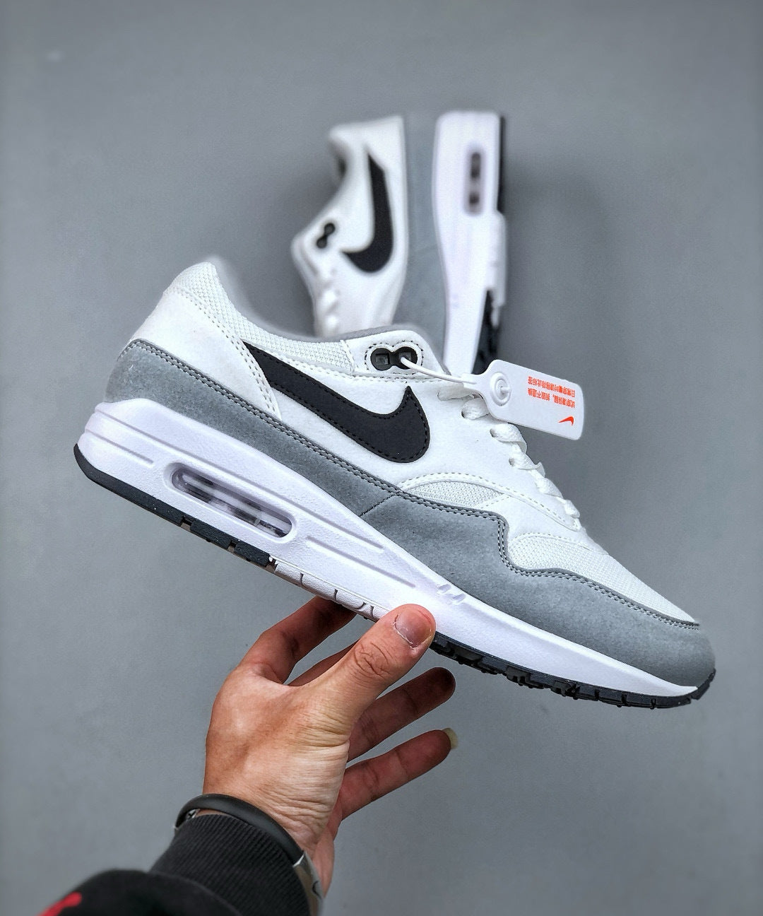 Air Max 1 Branco Preto