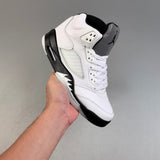 AJ 5 White and Black