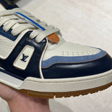 Trainer White and Navy Blue