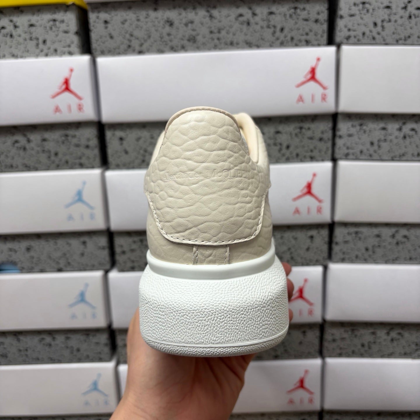 Alexander McQueen Beige Drip Sneakers