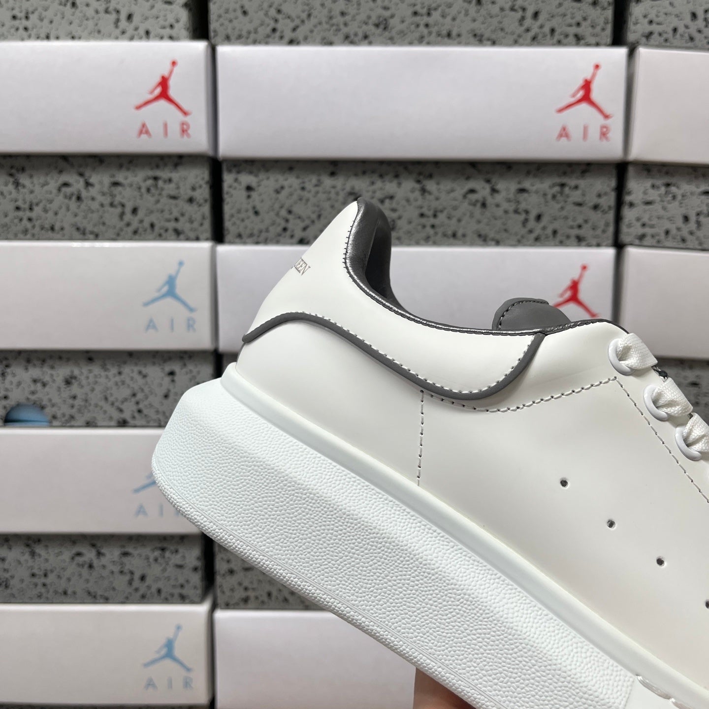 Alexander McQueen Dark Shadow Silver Drip Sneakers