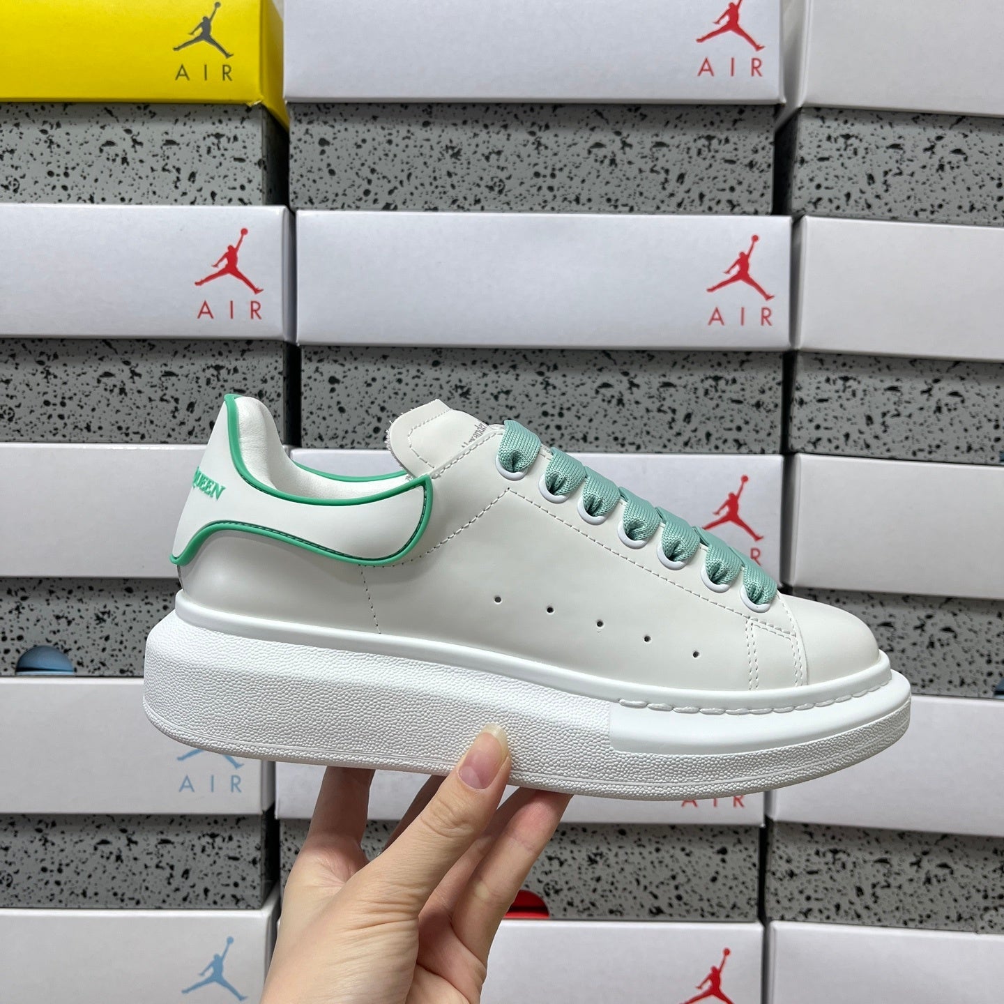 Alexander McQueen Shadow Green Drip Sneakers