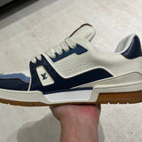 Trainer White and Navy Blue