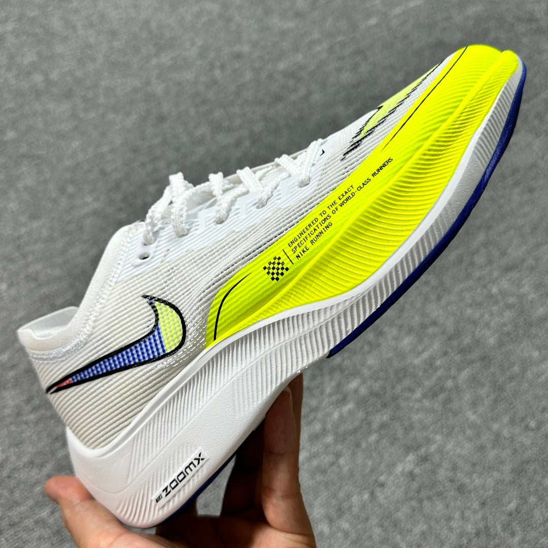ZoomX Vaporfly Next% 2 White Volt Racer Blue
