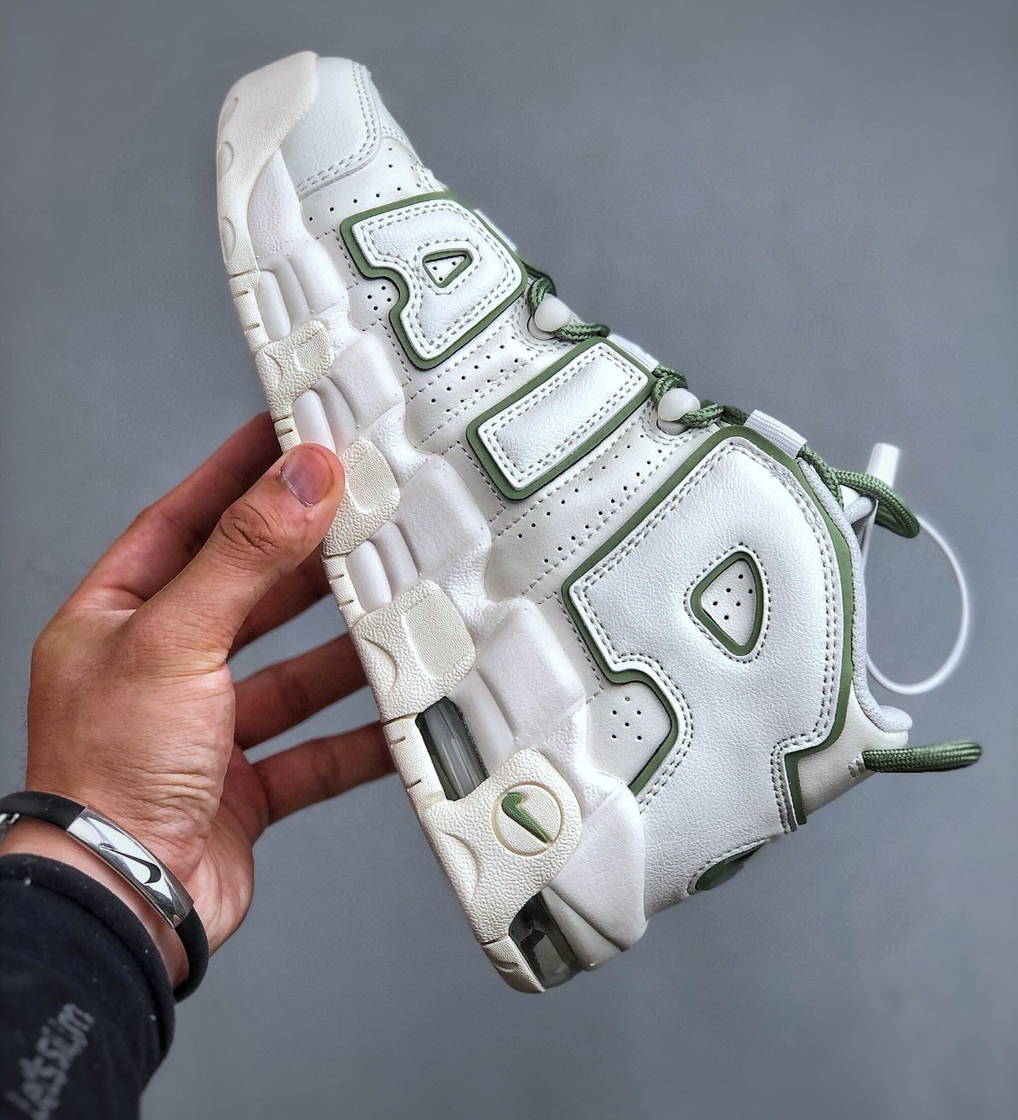 Uptempo Pure White Green