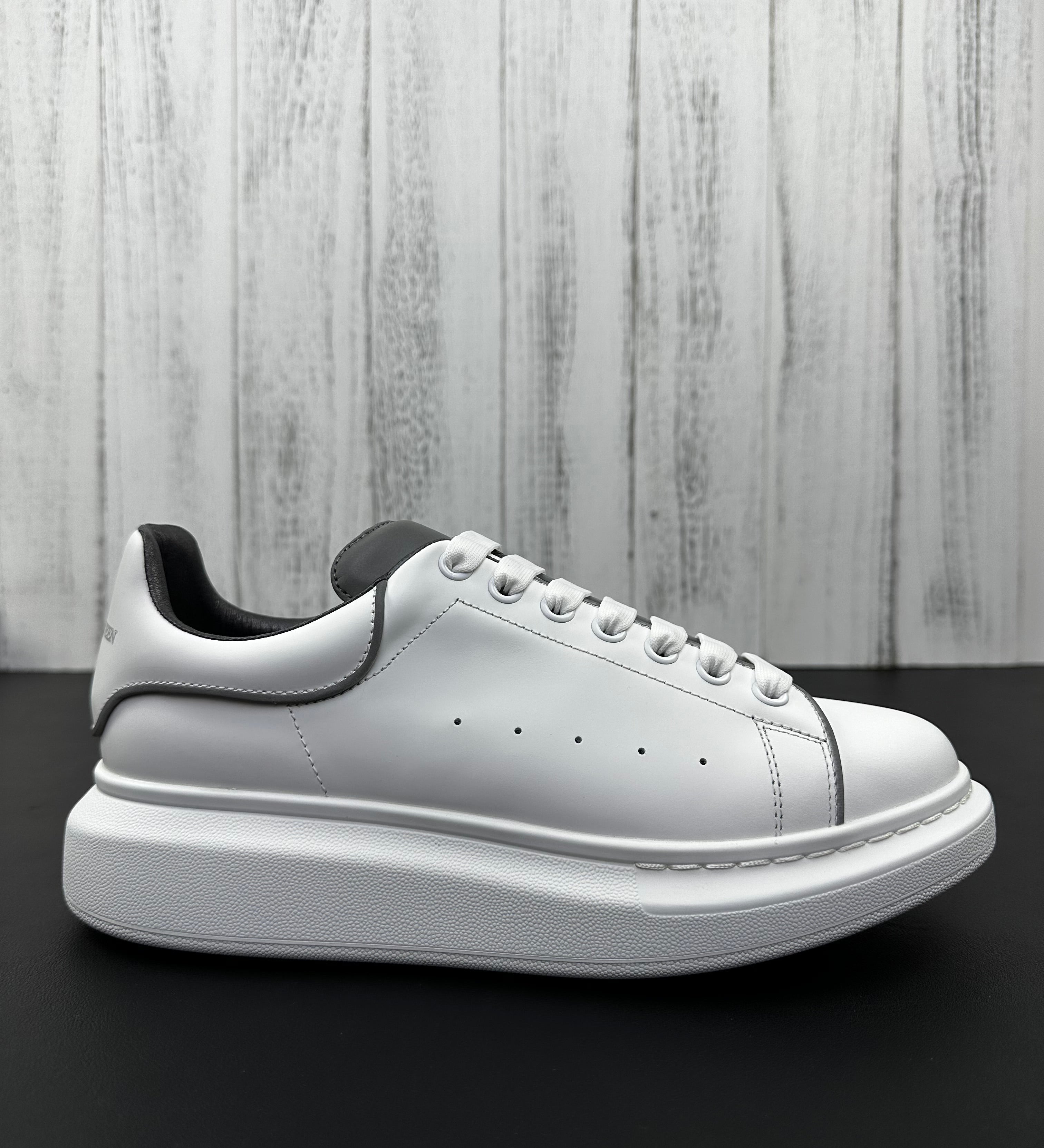 Alexander McQueen White and Grey Drip Sneakers