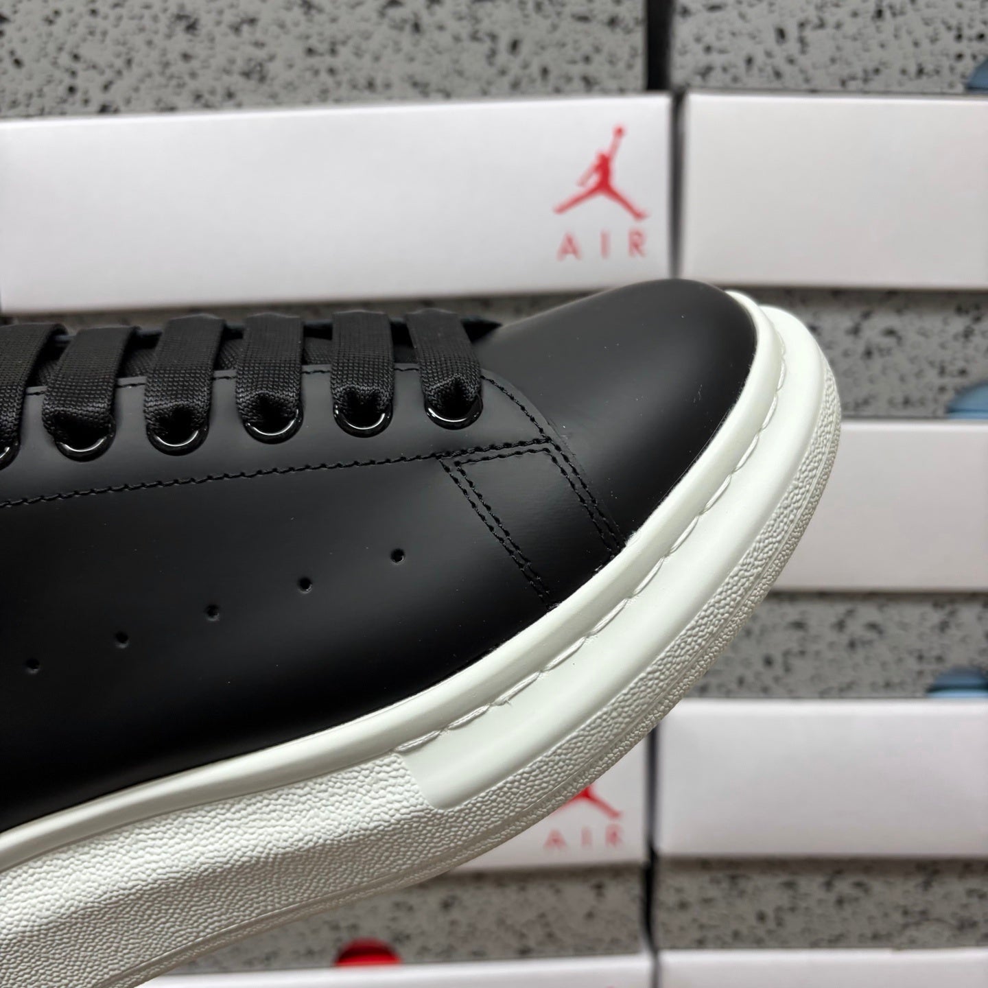 Alexander McQueen Black & White Drip Sneakers
