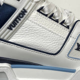 Trainer White and Dark Blue