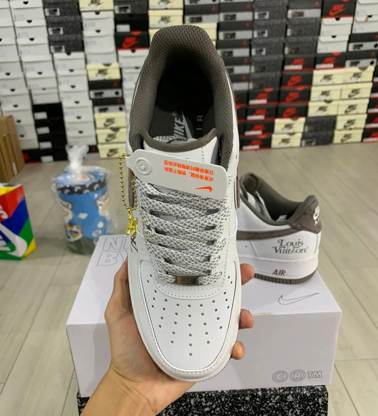 AF1 x LV White and Brown