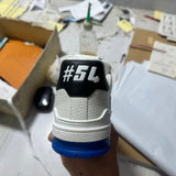 Trainer White and Blue