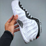 Foamposite White Black University Red