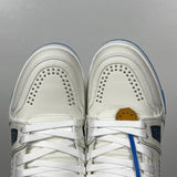 Trainer White and Blue Sole