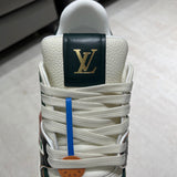 Trainer White and Dark Green