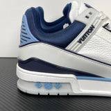 Trainer White and Dark Blue