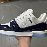 Trainer White and Navy Blue