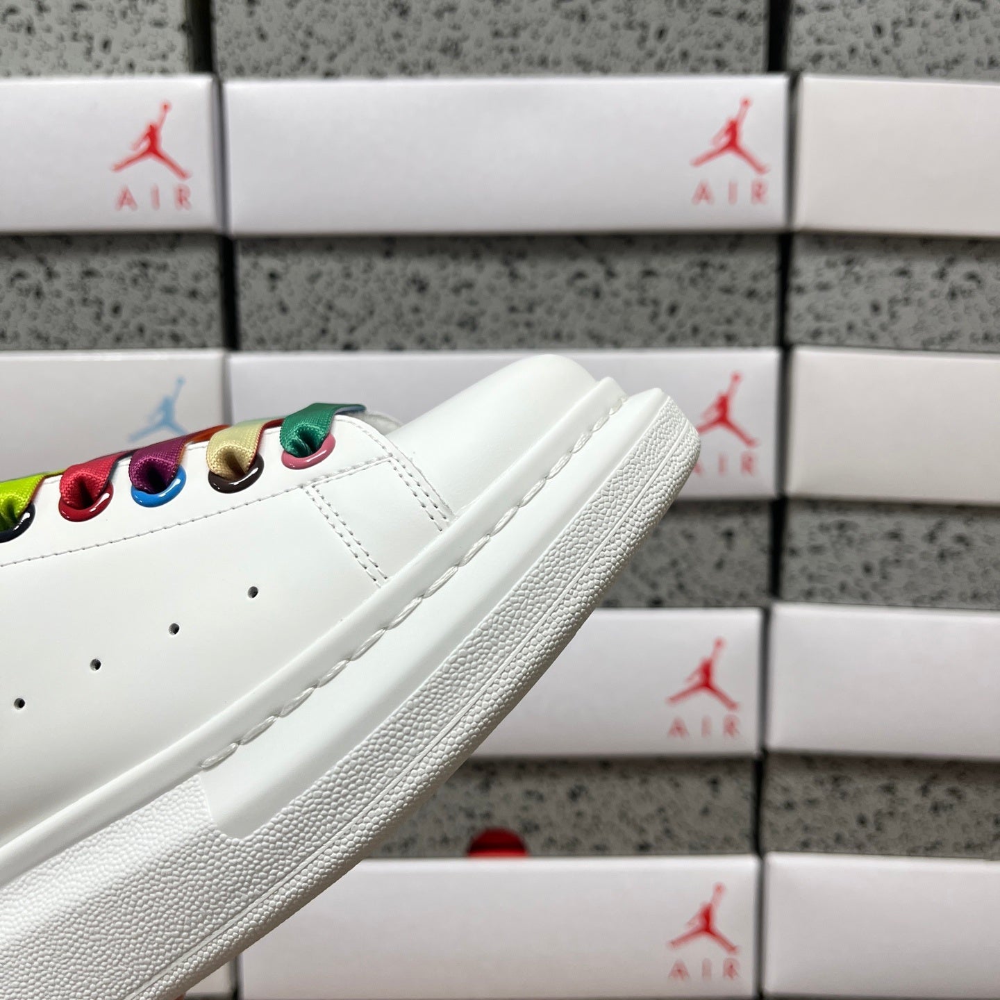 Alexander McQueen Front Rainbow Drip Sneakers