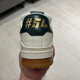 Trainer White and Dark Green
