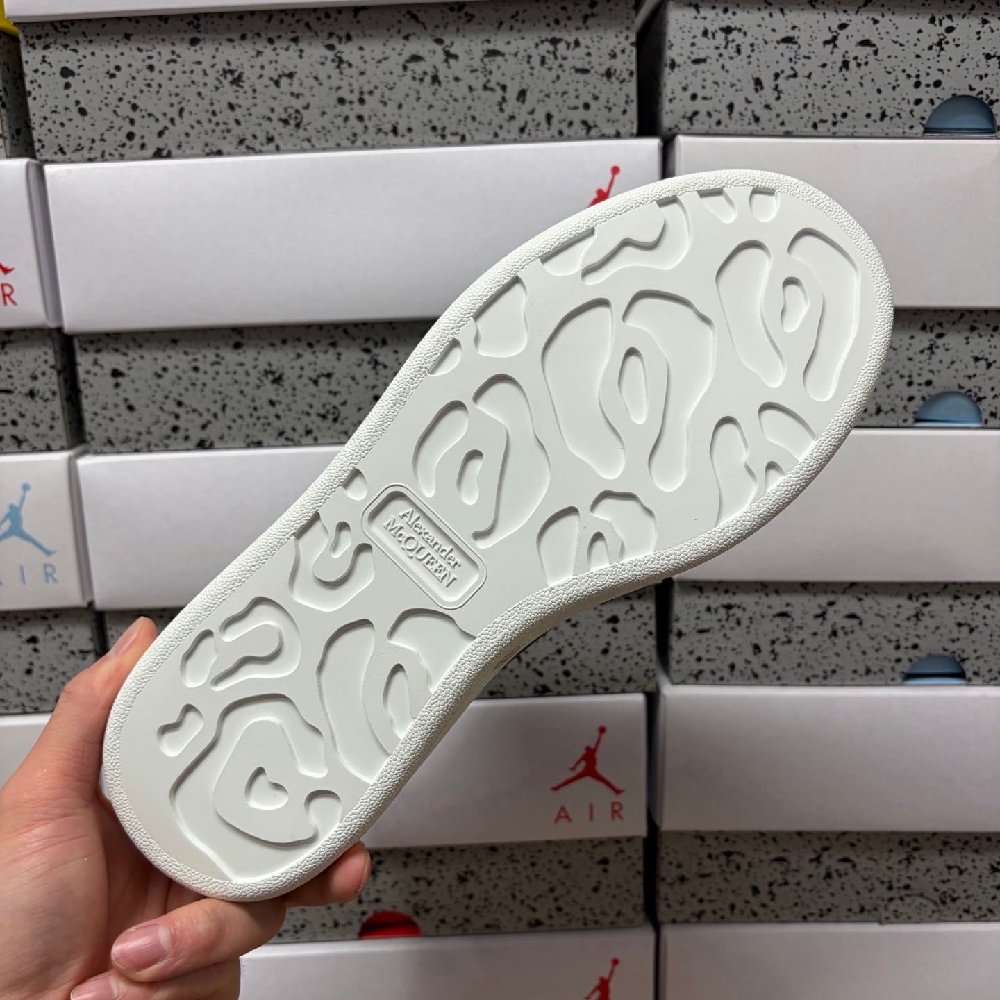 Alexander McQueen Black & White Drip Sneakers