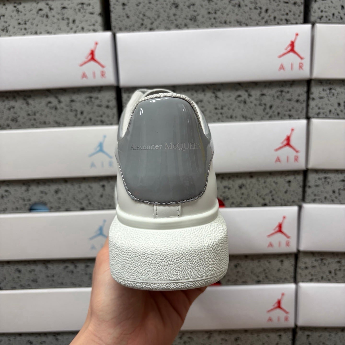 Alexander McQueen Metallic Silver Drip Sneakers