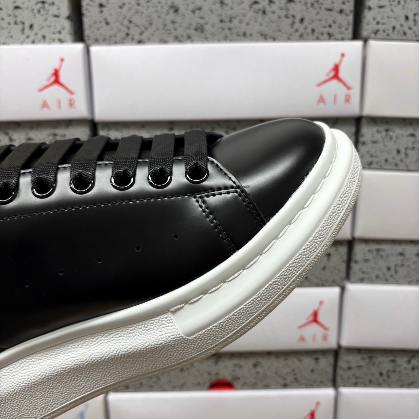 Alexander McQueen Black & White Drip Sneakers