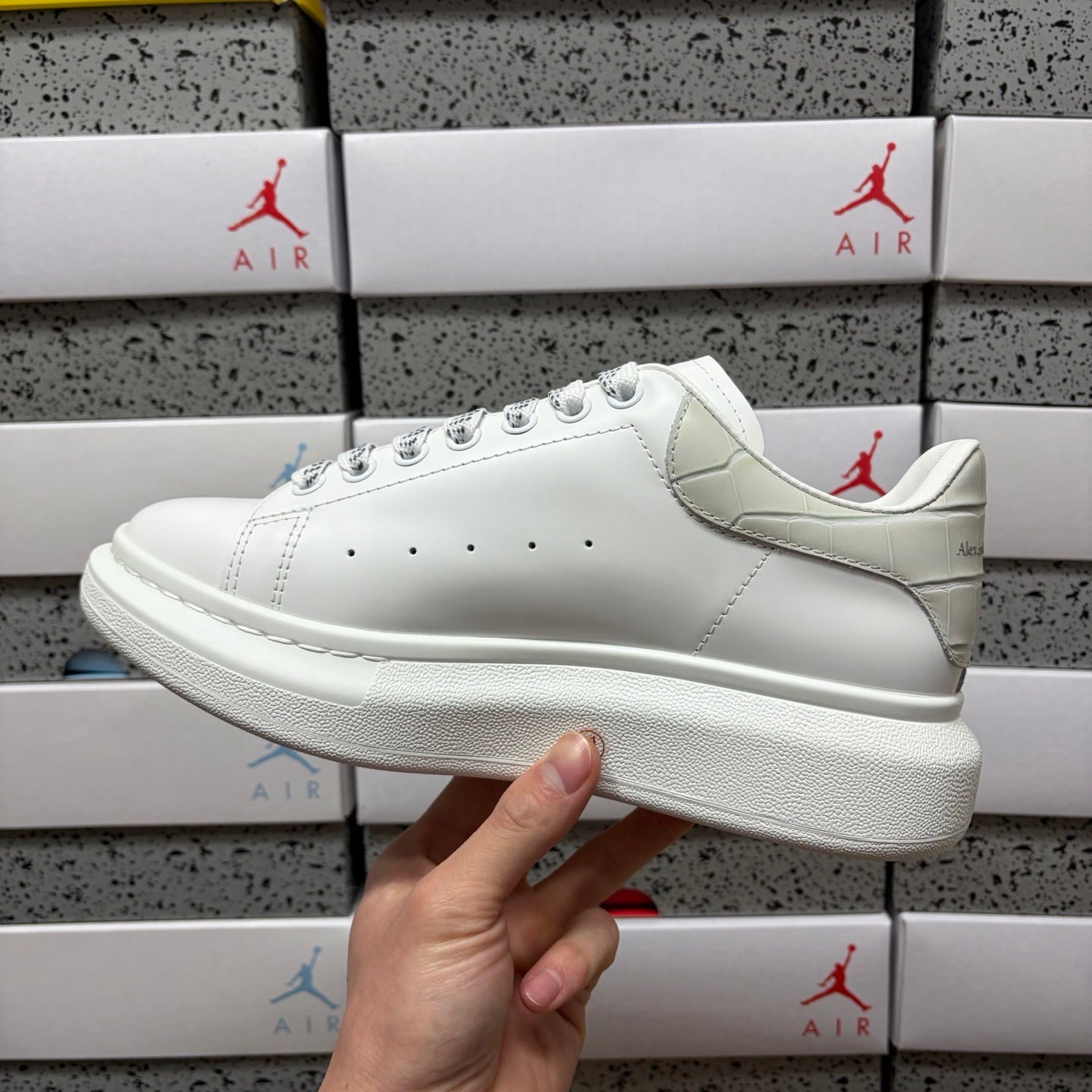 Alexander McQueen Beige Drip Sneakers