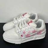 Trainer White and Pink Flowers