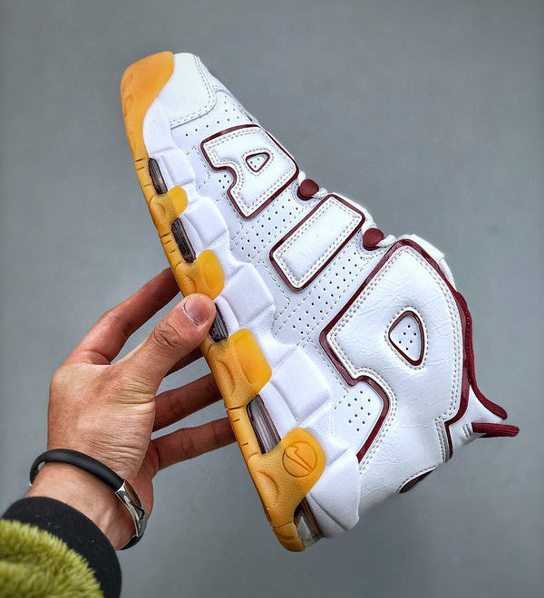 Uptempo White Team Red Gum
