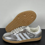Samba  OG Silver Metallic Cracked Leather