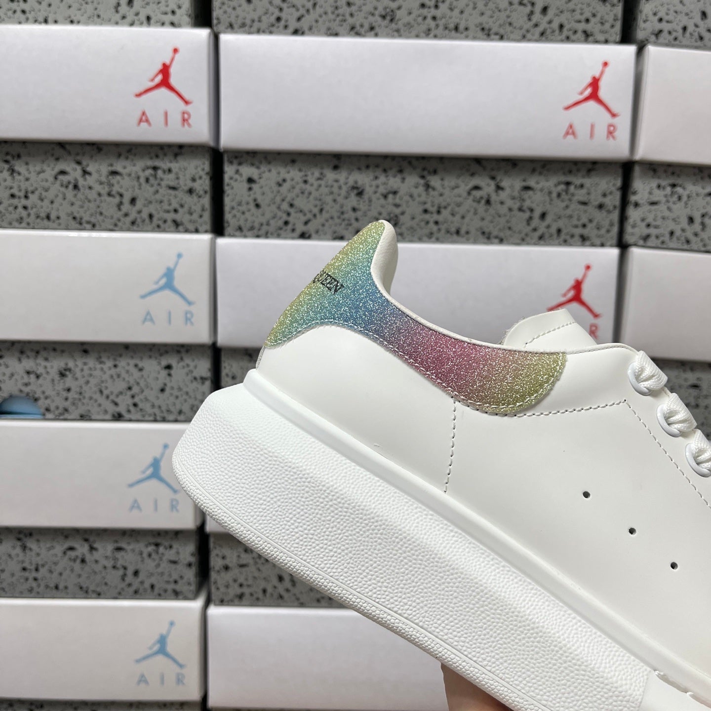 Alexander McQueen Brilliant Rainbow Drip Sneakers