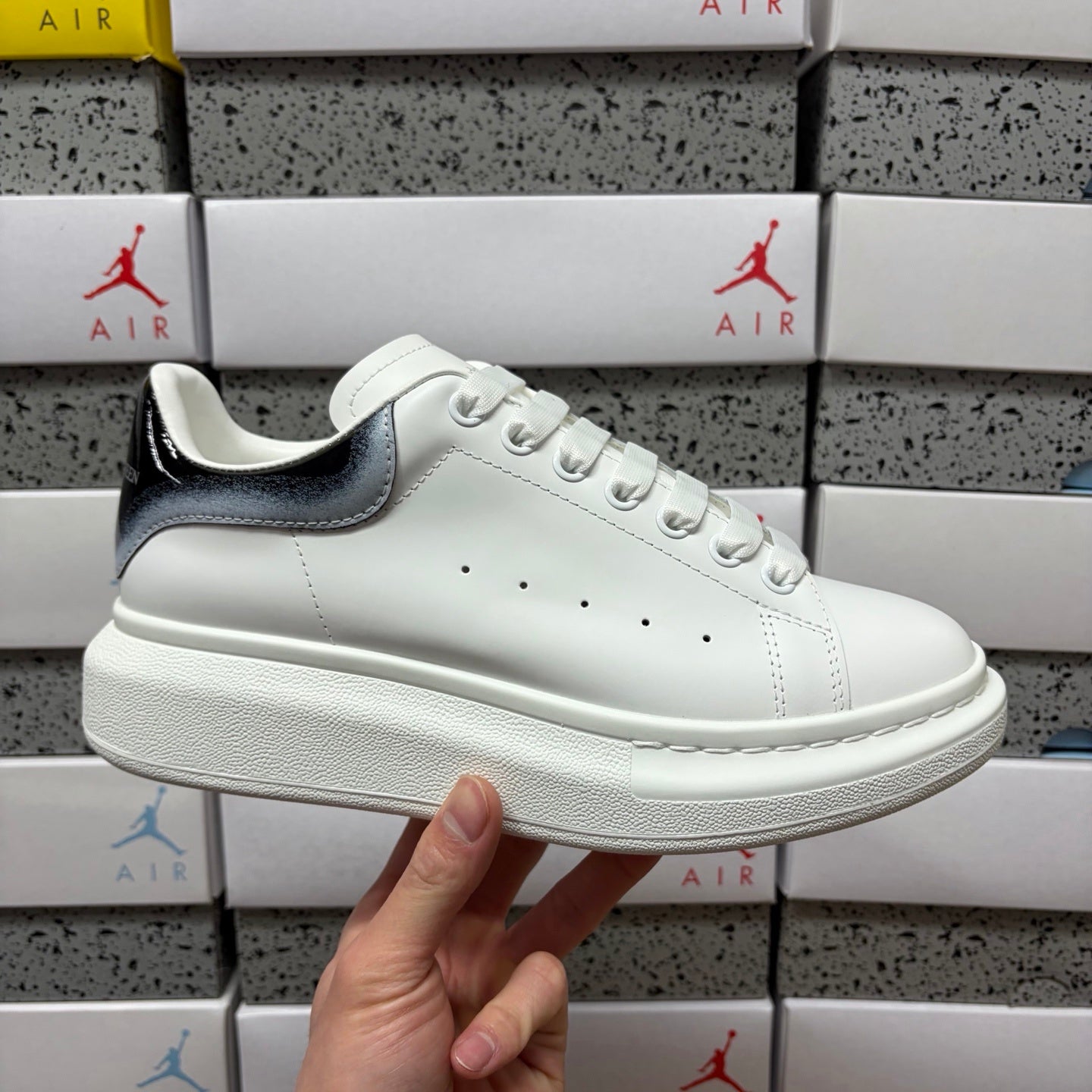 Alexander McQueen Dark Blue Steel Drip Sneakers