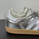 Samba  OG Silver Metallic Cracked Leather