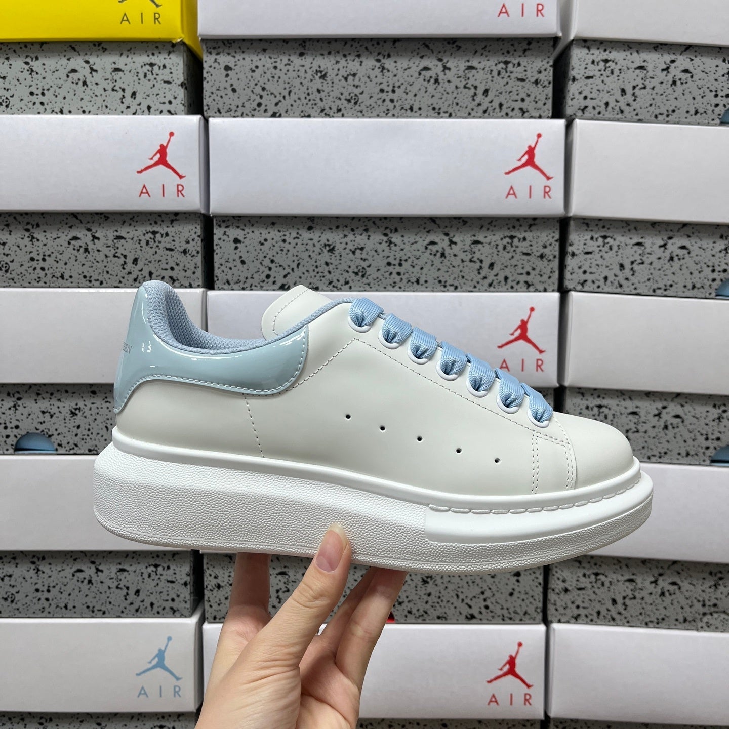 Alexander McQueen Light Blue Drip Sneakers