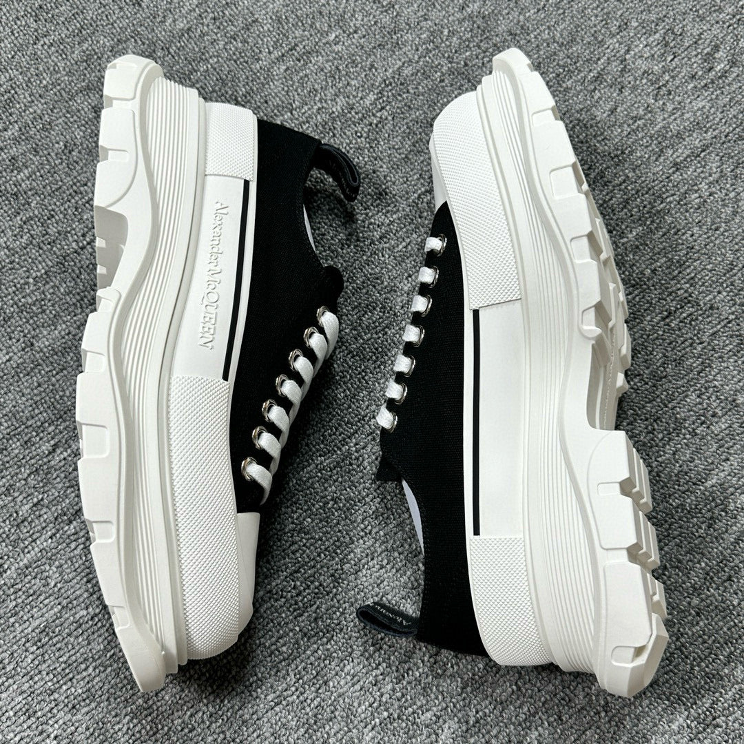 Alexander McQueen Black and White Drip Sneakers