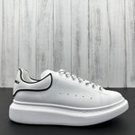 Alexander McQueen White and Black Drip Sneakers