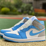 AJ1 MID University Blue Grey